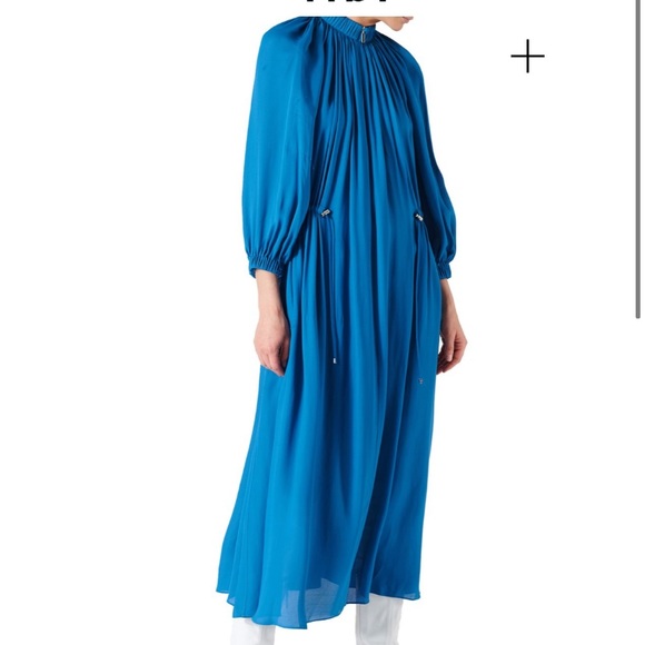 TIBI Runway Georgette Midi Drawstring Dress - Picture 2 of 8